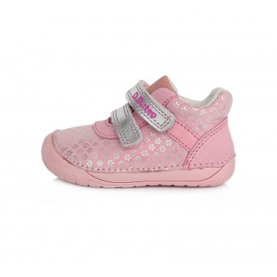 D.D. step barefoot dievčenská detská celokožená obuv 070-204 Dark pink